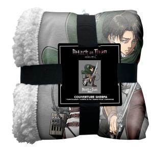 Kids' sherpa blanket Homadict Livai Attack On Titan image-1