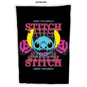 Kids' sherpa blanket Homadict Stitch Happy image-0