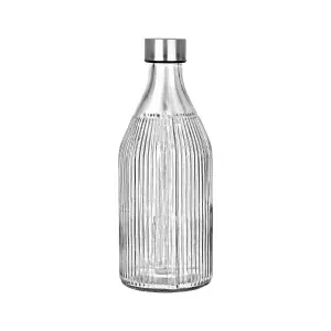 Glass Bottle with Stainless Steel Cap Homely