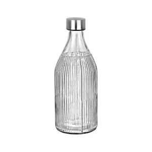 Glass Bottle with Stainless Steel Cap Homely image-1