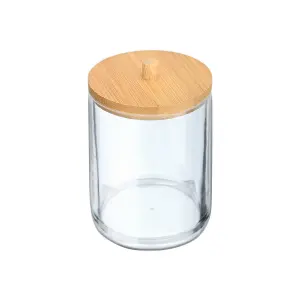 Storage Box for Make-up Remover Discs with Bamboo Lid Homely image-0