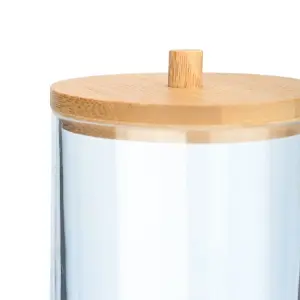 Storage Box for Make-up Remover Discs with Bamboo Lid Homely image-2