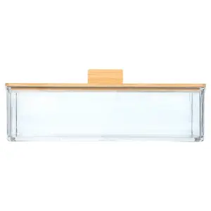 Rectangular Storage and Organization Box with Bamboo Lid Homely image-1