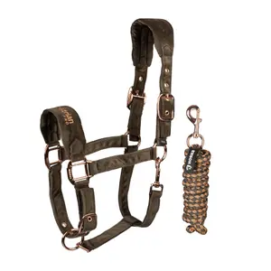 Ensemble licol et longe pour cheval en velours Horka image-0
