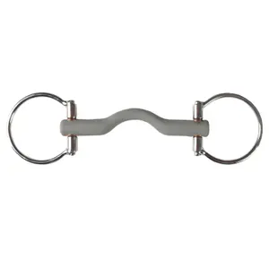 2-rings rubberen bit voor lage koetspaarden Horka