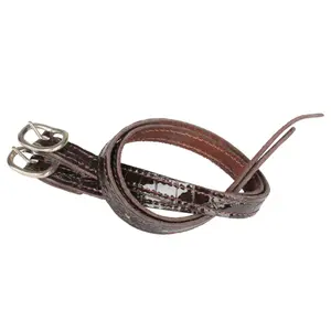 Paire de courroie d'éperons croco verni HORKA image-0