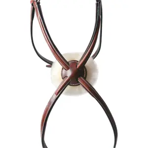 Crossed sheepskin horse noseband for Mexico HorseGuard image-0
