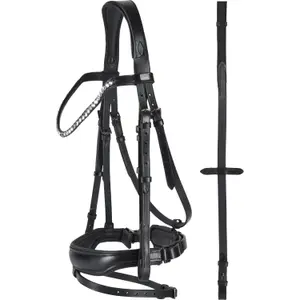 Horse bridles with padded noseband and flash fastener HorseGuard CRYLL 23.1 image-0