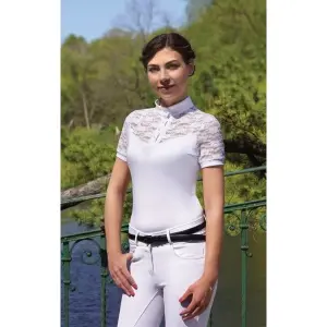 Girl's competition polo shirt Horsenjoy Victoria image-0