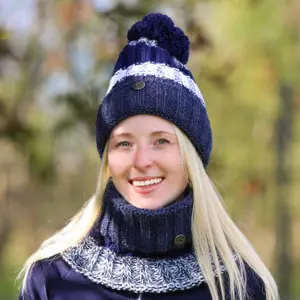 Gorro de inverno e cachecol mulher Horsenjoy Estera image-0