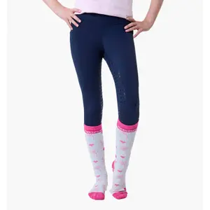 Girls' full grip riding leggings Horseware image-1