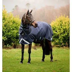 Couverture d'extérieur avec couvre-cou détachable pour cheval Horseware Rambo Duo Force image-0