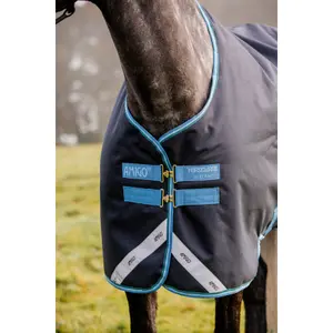 Outdoor horse blanket with neck cover Horseware Amigo Bravo 100g image-3