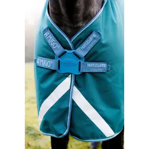 Outdoor horse blanket with neck cover Horseware Amigo Bravo 100g image-3