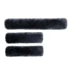 Sæt med 3 jagthalsbånd i fåreskind til heste Horze Harleigh image-0