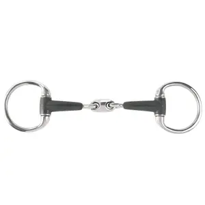 Mors olive pour cheval à double brisure en caoutchouc Horze image-0