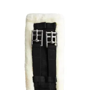 Neoprene dressage girth with fake fur Horze Tartu image-2