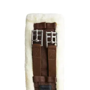 Neoprene dressage girth with fake fur Horze Tartu image-1