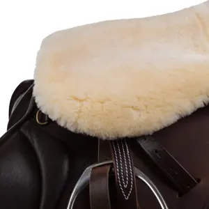 Sheepskin riding saddle seat cover Horze Harleigh image-1