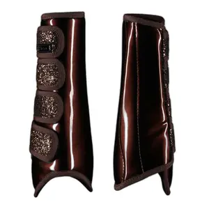 Closed front gaiters for horses with sequined tendon guard Horze image-1