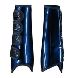 Closed front gaiters for horses with sequined tendon guard Horze image-1