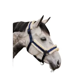 Halster voor paarden met nepbont voering Horze Marquess image-1