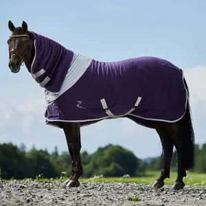 Manta equitación de vellón con cubrecuello equitación Horze Turin image-1