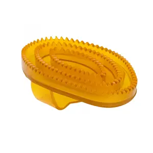 Transparent Rubber Curry Comb  Horze image-0