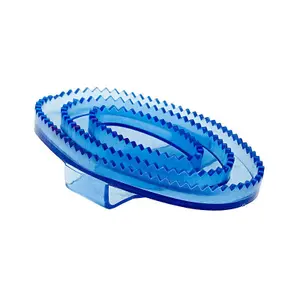 Large soft rubber currycomb for horse Horze image-0
