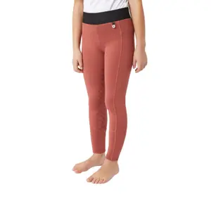 Girls' full grip riding leggings with warm lining Horze Leighton image-0
