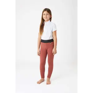 Girls' full grip riding leggings with warm lining Horze Leighton image-1