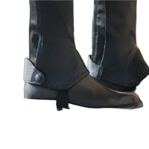 Mini-chaps d'équitation en cuir enfant Horze image-0