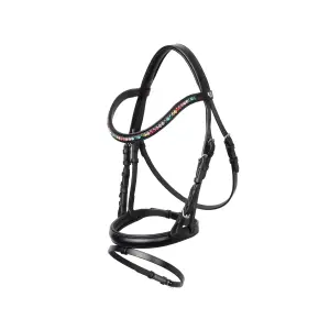 Combined noseband bridle for pony Horze Rainbow Dash image-0