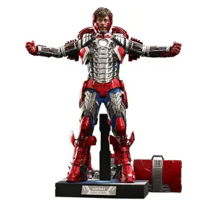 Figurine Hot Toys Iron Man 2 Movie Masterpiece 1/6 Tony Stark (Mark V Suit Up Version) Deluxe image-0