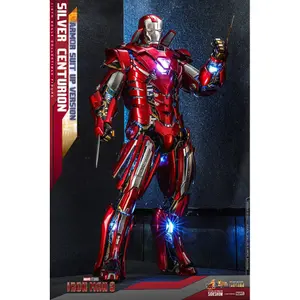 Sammlerfigur Hot Toys Iron Man 3 Movie Masterpiece 1/6 Silver Centurion image-5