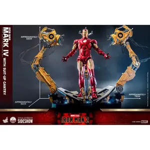 Collectible figurine Hot Toys Iron Man 2 Mark IV Suit-Up Gantry image-3