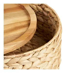 Wooden Storage Basket with Lid House Nordic Botofte (x3) image-3