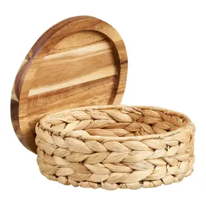 Wooden Storage Basket with Lid House Nordic Botofte (x3) image-4
