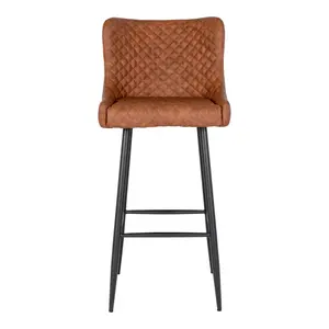 Synthetic leather bar chair with black legs House Nordic Dallas image-0