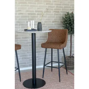 Synthetic leather bar chair with black legs House Nordic Dallas image-3