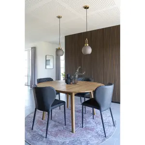 Καρέκλα τραπεζαρίας από PU με μαύρα πόδια House Nordic Pisa image-4