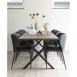 Καρέκλα τραπεζαρίας από PU με μαύρα πόδια House Nordic Pisa image-4