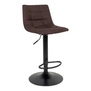 Microfiber bar chair with black legs House Nordic Middelfart image-1