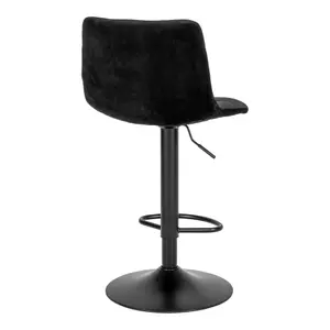 Chaise de bar en velours avec pieds noirs House Nordic Middelfart image-3