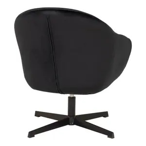Velvet swivel chair with black legs House Nordic Sydney Lounge image-2