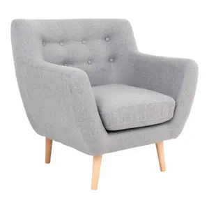 Armchair with wooden legs House Nordic Monte image-1