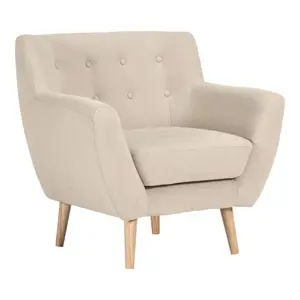 Armchair with natural wood legs House Nordic Monte image-1