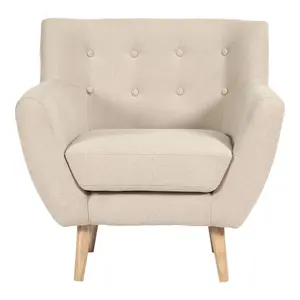 Armchair with natural wood legs House Nordic Monte image-0