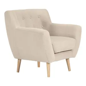 Armchair with natural wood legs House Nordic Monte image-2