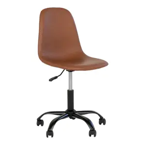 Pu office chair with black legs House Nordic Stockholm image-3